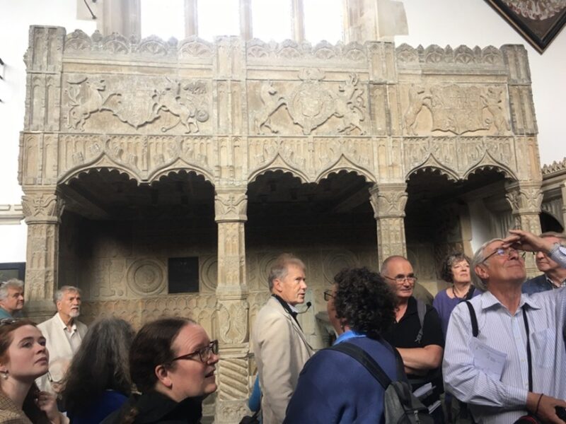 Group in front of a monument