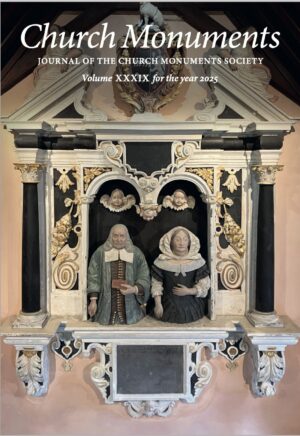 Cover of Church Monuments vol 39 showing a wall monument with double semi-effigies