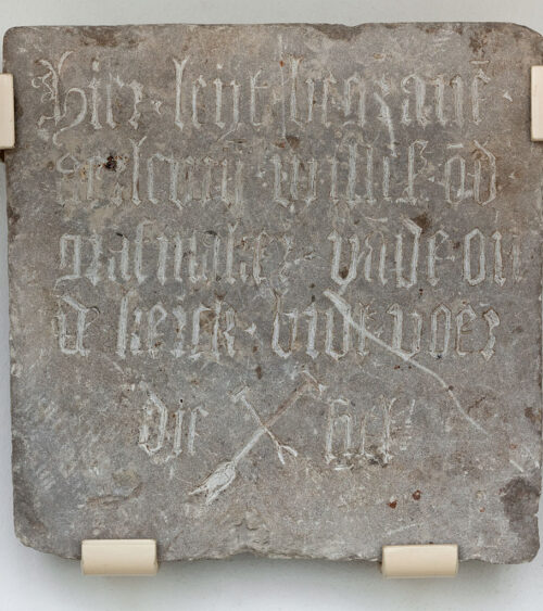 Ledgerstone of gravedigger Aerlewijn Willemszoon (transcript in article)